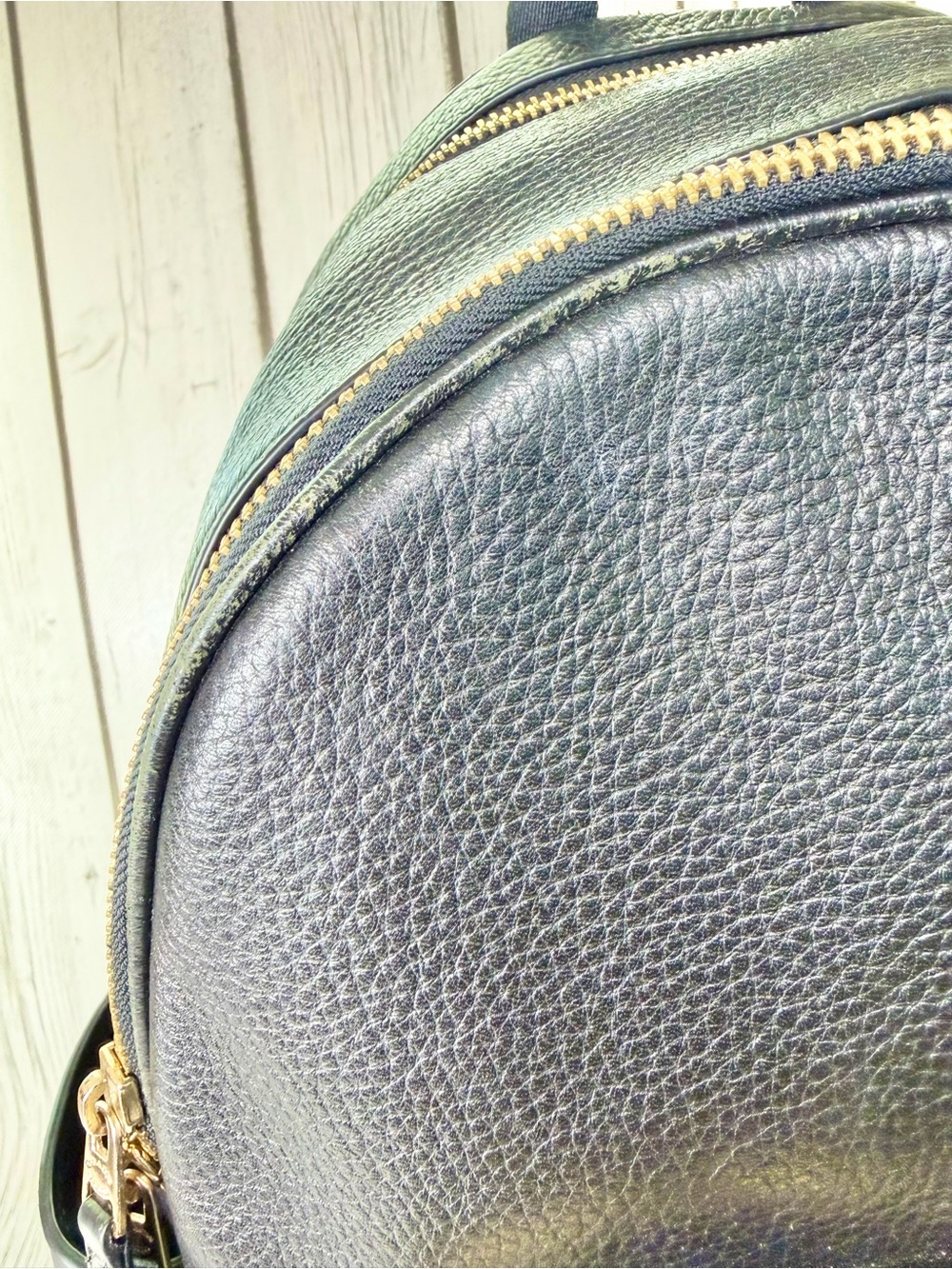 PRE LOVED Coach Court Black Pebbled Leather Backpack - Picture 5 of 12